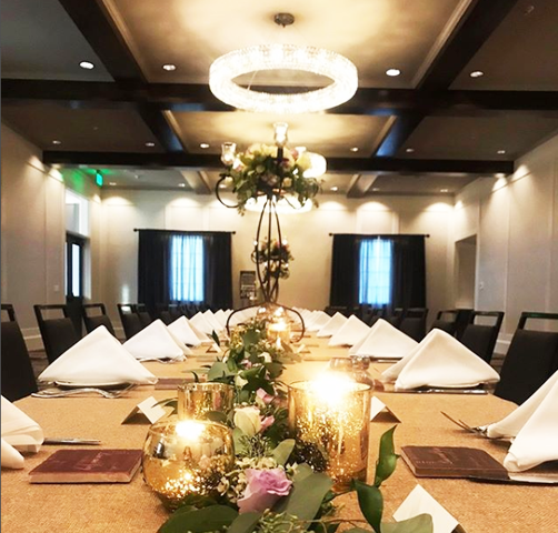 Clemson hotel banquet table